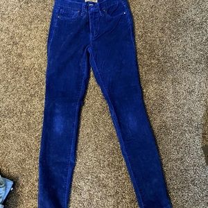 Blue corduroy skinnies